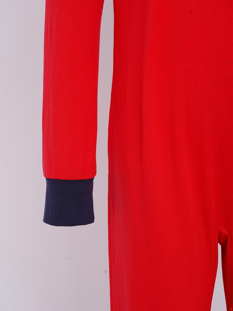 Unisex Kinder Adaptive Strampler Rundhalsausschnitt Langarm Anti-Kratz-Rücken Unsichtbarer Reißverschluss Kontrastfarbe Tasche Kleidung