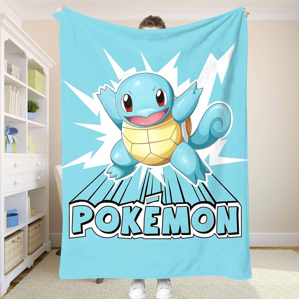 P-Pokemon Throw Blanket for Sofa Blankets Summer Comforter Bedspread on the Bed Home and Decoration Anime Cooling Bedspreads Nap