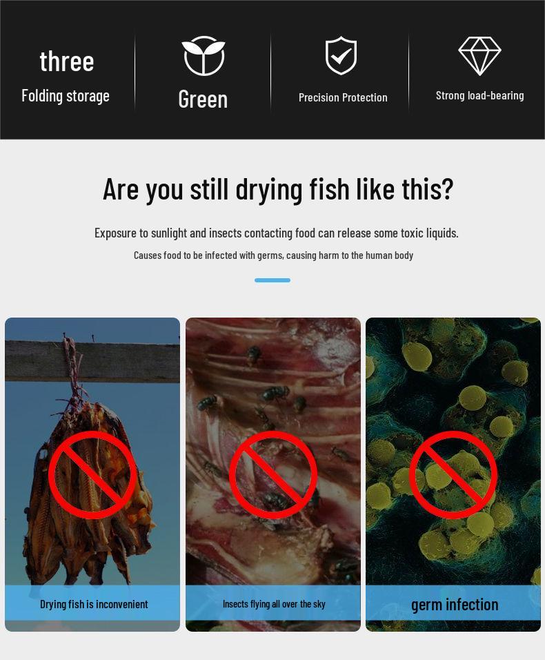 Síť na sušení kaki a zeleniny sušené na slunci pro vnitřní i venkovní použití