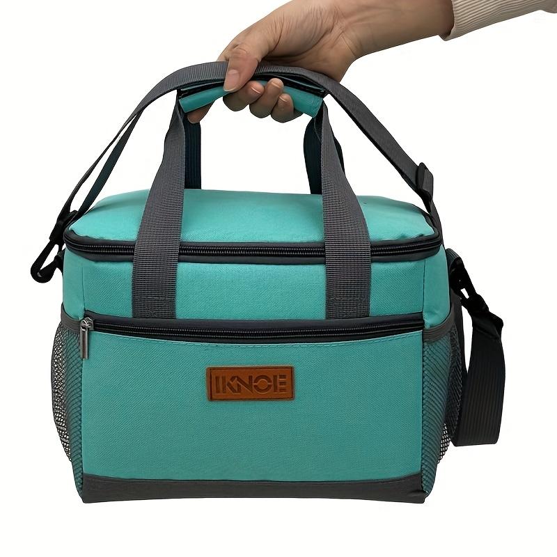 Najnowsza Przenośna Izolowana Torba na Lunch, Gruba Wodoodporna Torba Piknikowa 600D Oxford z Wkładem Lodowym na Lunch - Szczelna, Pasek na Ramię, Wodoodporna