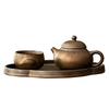 2026 New Style Gilded Rust Glaze Ceramic Teapot Kung Fu Tea Set for One – Includes One Pot and One Cup