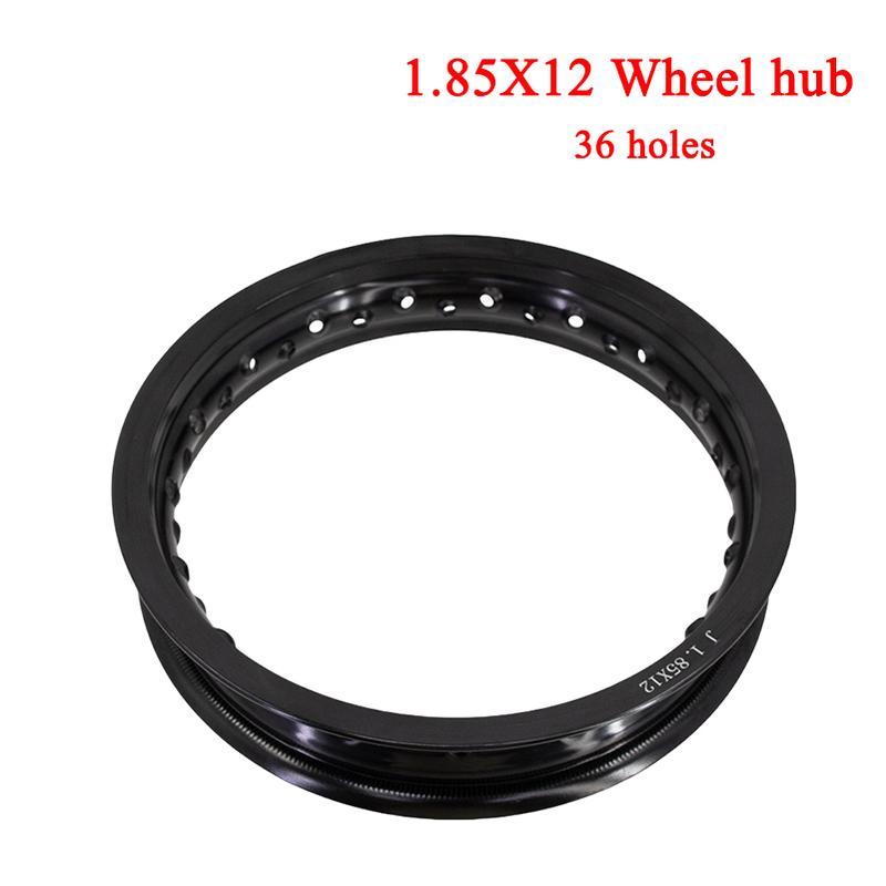 1.85*12" 12-tums Hjulnav Helt Ny Motorcykel 1.85x12 32/36 Ekrhål Fram-/Bakhjul 12-tums Aluminiumlegeringsfälg