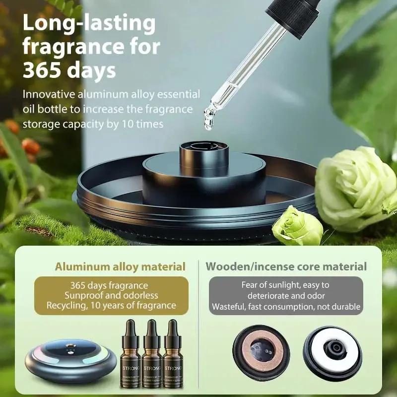 Smart Car Humidifier Essential Oil Diffuser LED Light Fragrance Aromatherapy Air Freshener Perfume Car Diffuser