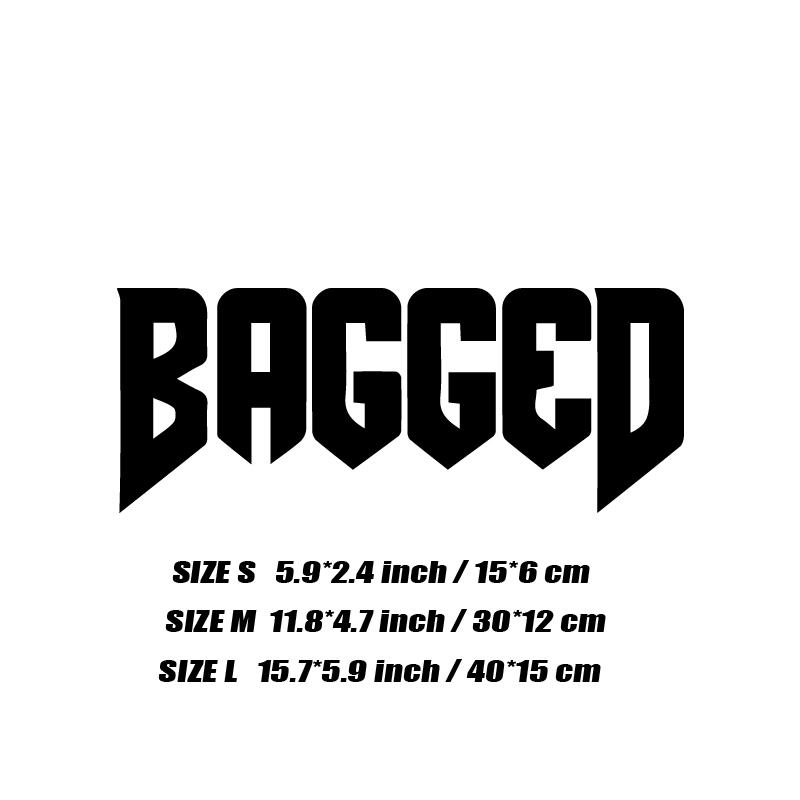 """BAGGED""" Aufkleber, Mode-Sticker in hoher Qualität für Autos, LKWs, Motorräder & Laptops!Für einen einzigartigen Look!