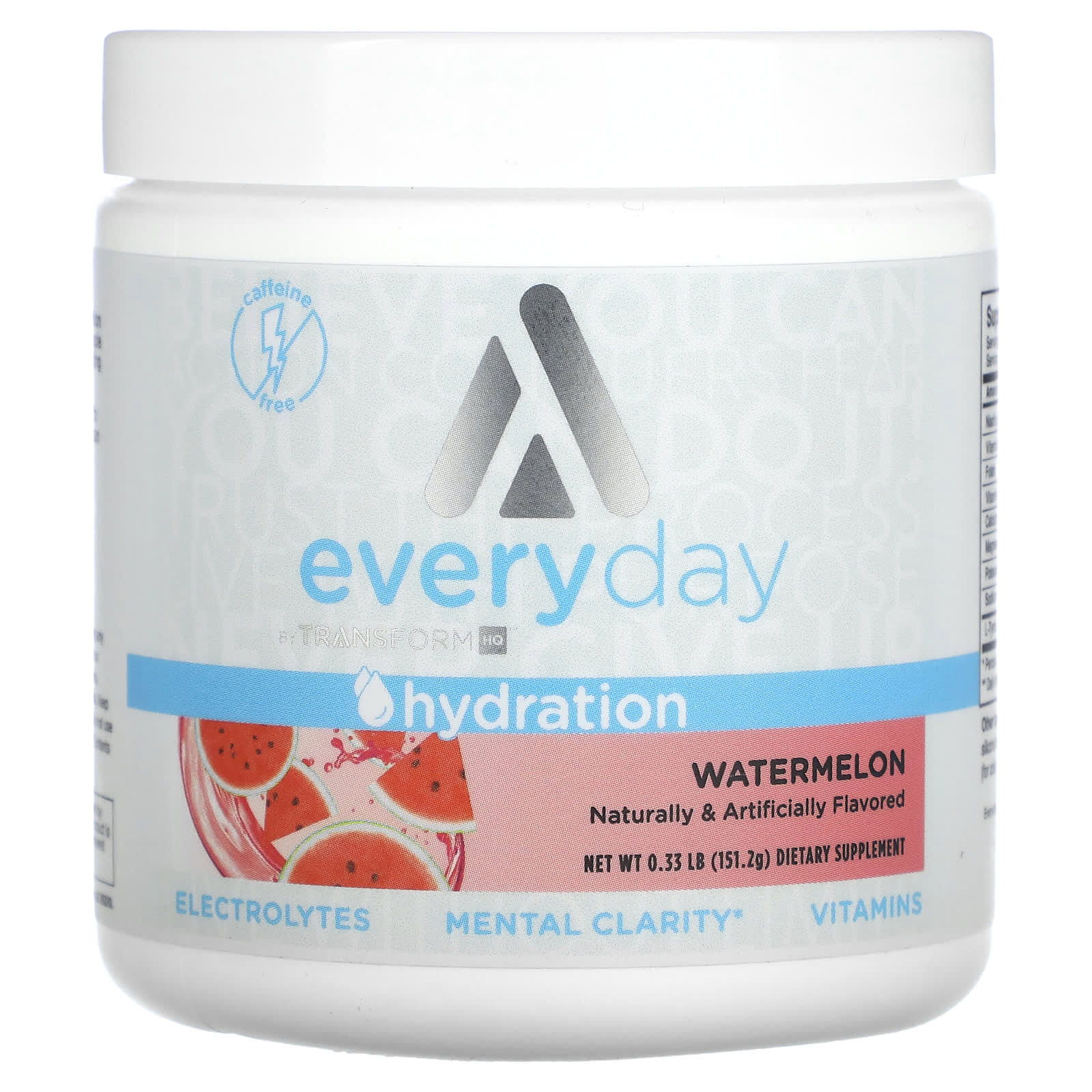 

TransformHQ, Everyday, Hydrating, Caffeine-Free, Watermelon, 0.33 lb (151.2 g)
