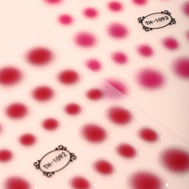 Blush Nail Art Sticker DIY Pink Polka Dot Nail Art Decal Nail Accessories