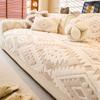 Fleece Boho Jacquard Verdicken Warm Winter Sofaüberwurf, Rutschfest Weiches Sofa Handtuch Wohnzimmer Möbeldekor Überwurf Sofa Handtuch
