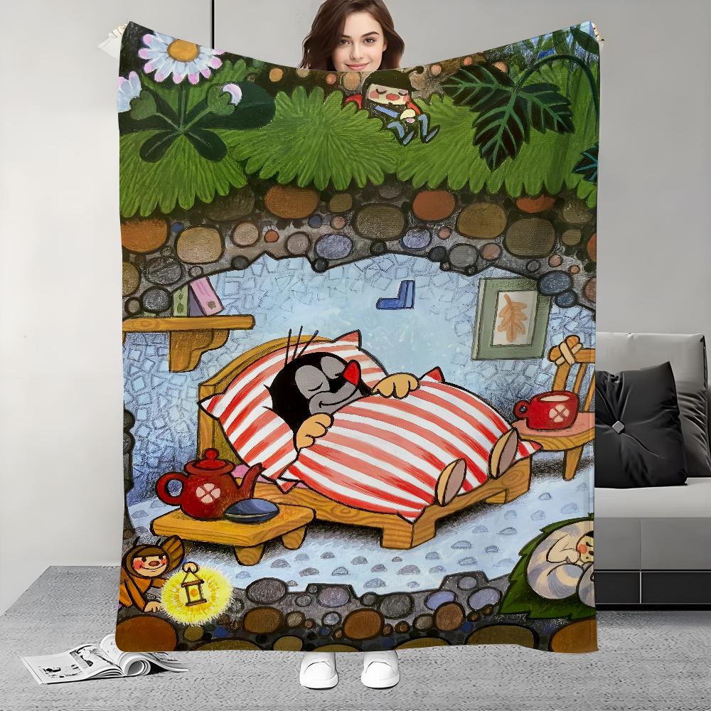 

Cute The Little Mole art Blanket Design Lightweight For Dorms, Naps, Living Room, Office,Sofa,All-Season 40x50in