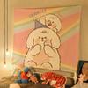 Cute Bear Rabbit Hanging Cloth Home Wall Decoration Tapestry Office Living Room Tapestry