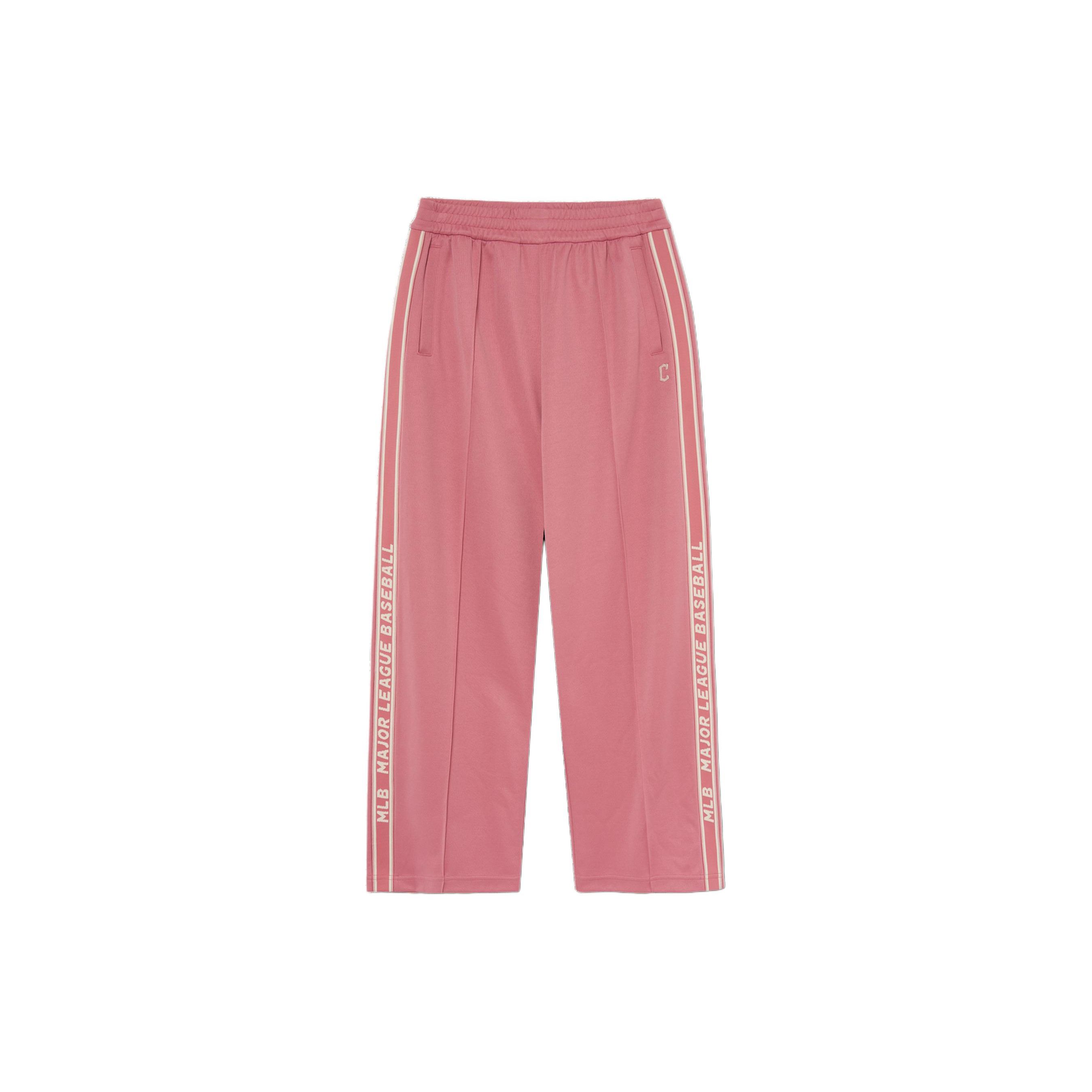 MLB Cleveland Guardians Einfacher Strick Gerader Lockere Buchstabe Freizeit Hose Unisex Hose Rosa 3APTB0934-45PKM S