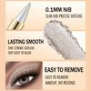 Glatter Gel-Eyeliner-Stift Wasserdicht Silber Schwarz Hohe Pigmentierung Wischfest Eyeliner-Stift Mehrfach verwendbar Lidschatten Make-up Kosmetik