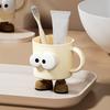 Mouthwash Cup Cartoon Design Unbreakable Toothbrush Holder Ergonomic Handle Dishwasher Safe Water Mug
