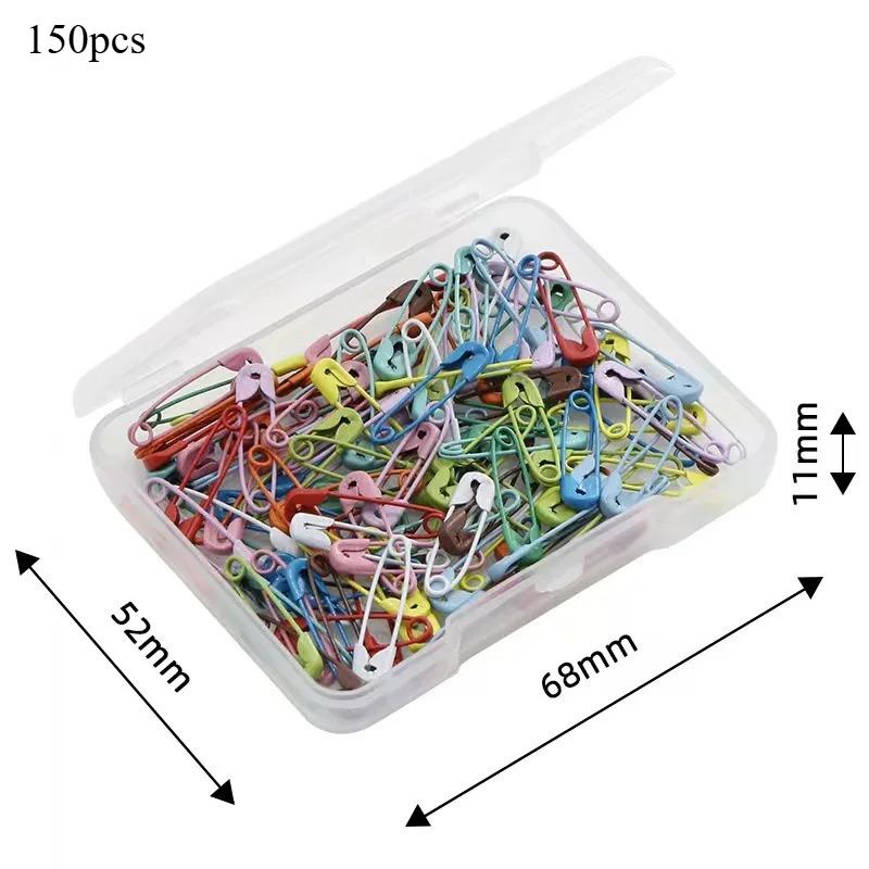 150pcs Colorful Safety Pins Assorted Colored Metal Safety Pins for Sewing Crafting DIY Projects Clothing Decoration Supplies