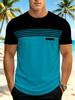 [Printed Design - Not Textured] Men'S Lightweight Round Neck Short Sleeve T-Shirt, Men'S Fashion Casual Tee, Round Neck Short Sleeve, Casual Wear,