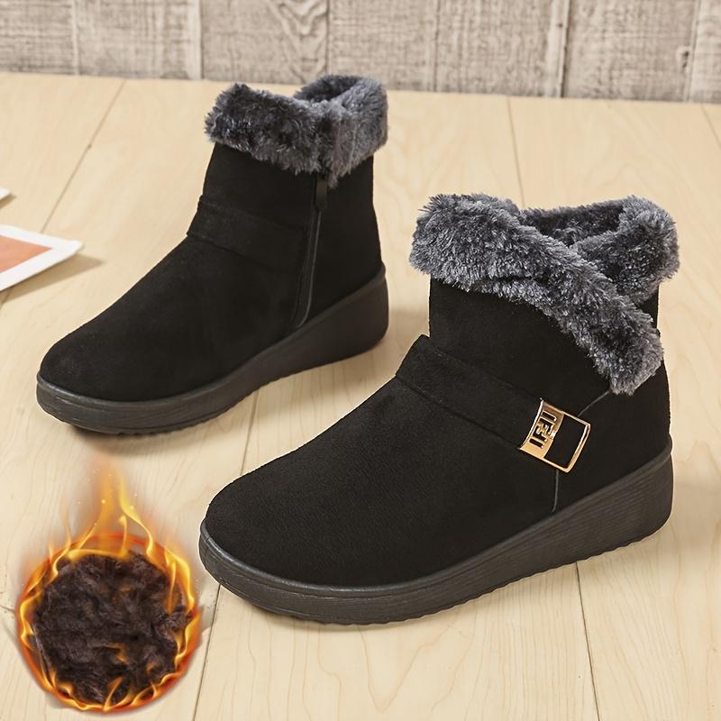Winter Mother Shoes Plush Thickened and Warm, Middle-aged and Elderly Grandma Shoes, Non-slip Feet, Warm Feet, Snow Boots, Women