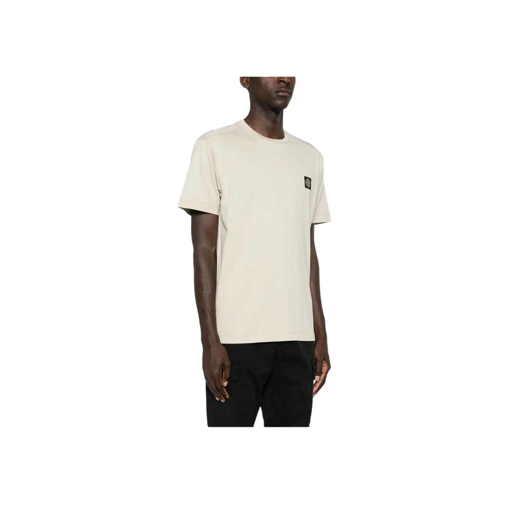 STONE ISLAND FW24 Logo Crew Neck Loose Fit Short Sleeve T-Shirt Men Tops White 811524113-V0097