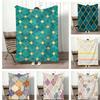 Art Moroccan Style Throw Lightweight 240g Flannel Blanket Soft Skin-friendly for Summer Cooling