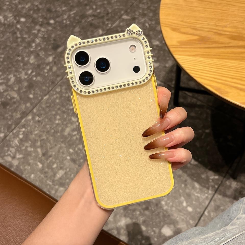 Cute Glitter Phone Case for For Iphone 17 Air 14 1 16 11 12 13 Pro Max 14 16 Plus Silicone Bling Bling Shockproof Protector Cover