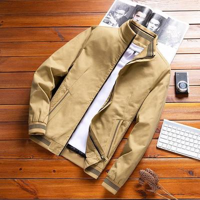 Spring and Autumn New Men's Jacket Thin Coat Teenagers Korean Slim Top Men's Cotton Casual Jacket