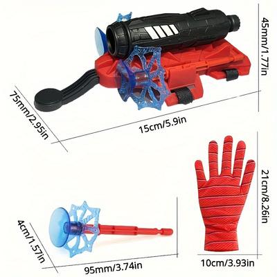 Spinnennetz-Start-Handschuhe - Rot und Blau Hero Toys, Geeignet für Kinder und Erwachsene, Lustige Interaktive Partyspiele, ABS-Material
