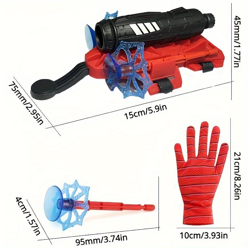 1SET Spider Web Launch Gloves - Red and Blue Hero Toys, Suitable for Children and Adults, Fun Interactive Party Games, Durable ABS Material
