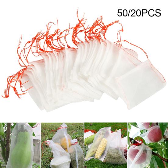 

50 шт./20 шт. сетчатый чехол для защиты виноградных цветов и овощей от насекомых-птиц