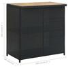Bar Table Set Poly Rattan Black Wooden Tabletop Steel Frame Stable Seating Cushion Pub Dining Set Us Local Shipping
