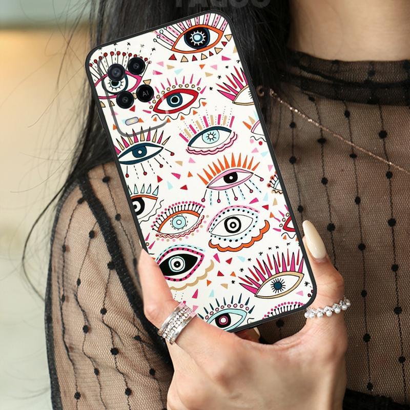 Lucky Eye Blue Evil Eye Print Case For Oppo A80 A60 A40 A17 A57 A77 A74 A54 A94 A78 A98 A18 A38 A58 A96 A76 A16 A15 A5 Pro