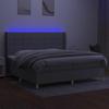 Maison Exclusive - Sommier à lattes de lit matelas LED Gris clair 200x200 cm Tissu