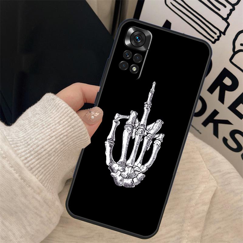 Bones Skeleton Case For Xiaomi Redmi Note 12 Pro 11 Pro 8 9 10 Pro Note 12S 10S 11S 10A 9C 10C 12C Cover