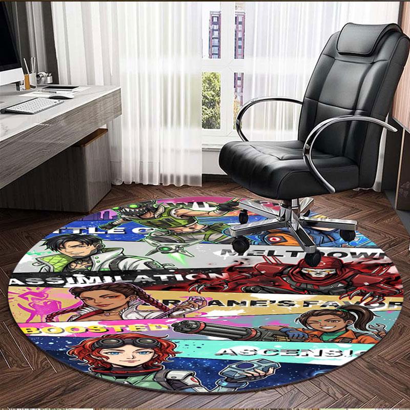 Apex Legends Print Round Rug, Washable Floor Carpet, For Entryway Dorm Laundry Room Office Study, Home Decor Birthday Christmas Gift