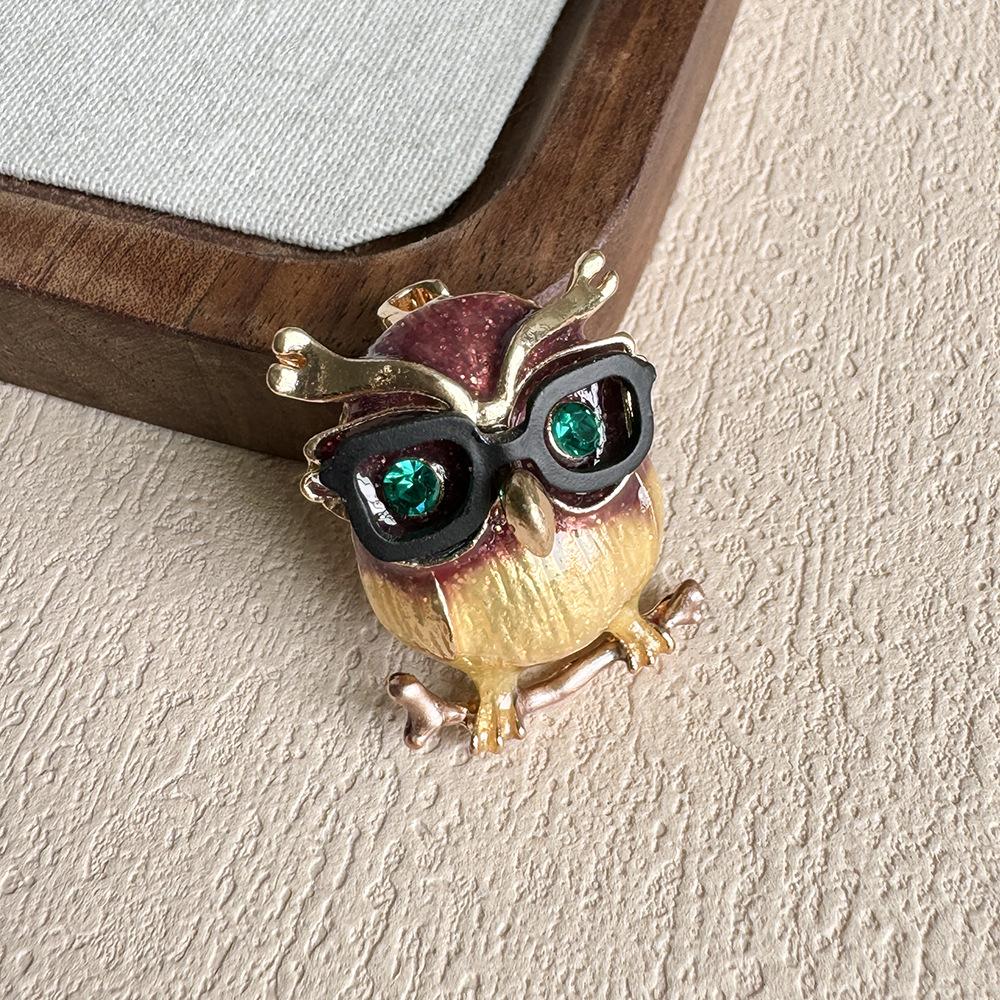 Japanese and Korean Cartoon Owl Brooch, High-end Female Niche Design, Cute Brooch