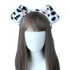 Cute Plush Dot Print Dog Ears Headband Kid Adult Animal Shape Elastic Hair Hoop Cosplay Costume Accessory Gift