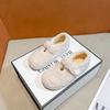 Girls' 2025 Winter Plush Moccasins: Warm, Soft-Sole, Non-Slip, Thickened Korean-Style Cotton Clogs for Outdoor Wear