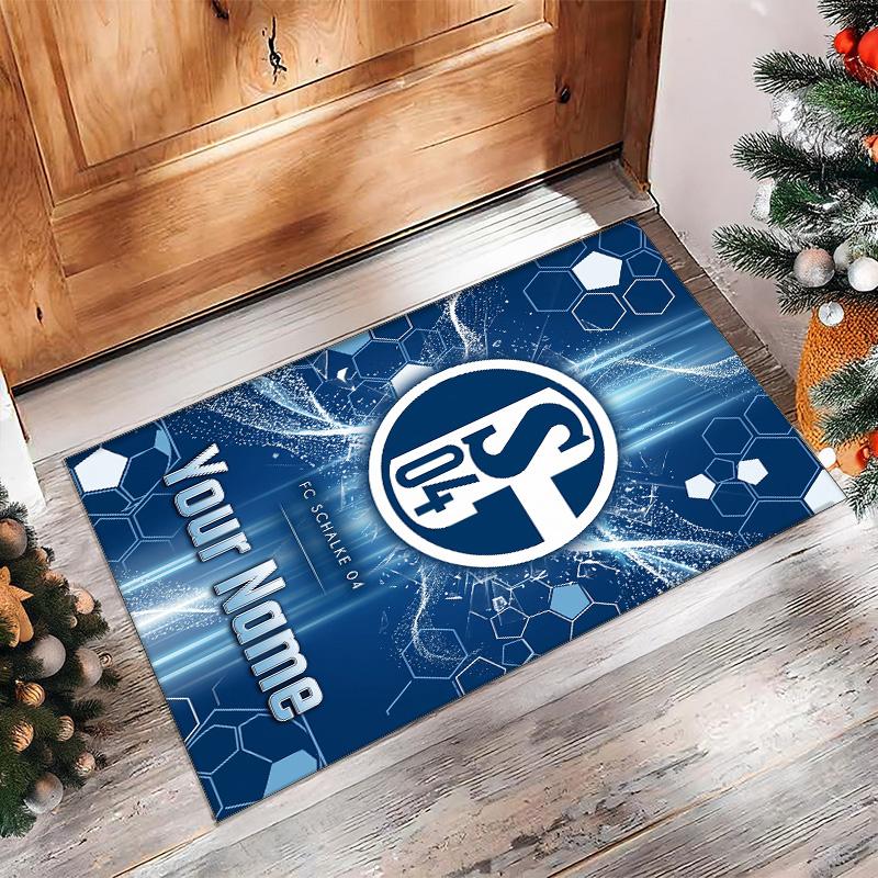 Tappeto in Velluto di Cristallo Stampato Schalke 04 FC Tappeto Antiscivolo in Velluto di Cristallo Per Divano Camera da Letto Decorazione Interna per la Casa