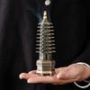 Incenses Coils Holder with Lid Coils Incenses Burners for Office Yoga Meditations and Home Decorations Golden Censers
