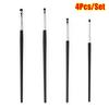 4Pcs/Set Small Angle Eyeshadow Brushes Precise Detail Eyelid Highlighter Makeup Brushes Lying Silkworm Soft Hair