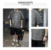 Men's Trendy Loose Fit Suede T-Shirt - Short-Sleeved Summer Style