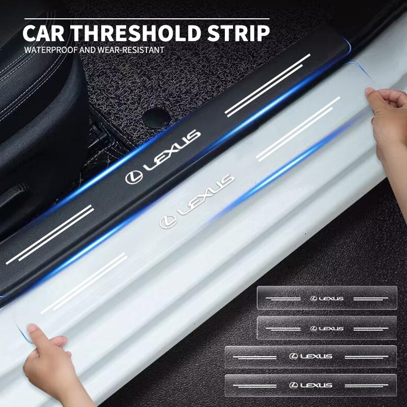 Hot Car Threshold Protector Transparent Decorative Badge Sticker For Lexus IS ES GS LS UX NX RX