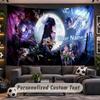Genshin Impact Personalized Tapestry Support Custom Name, Wall Art Home Decoration