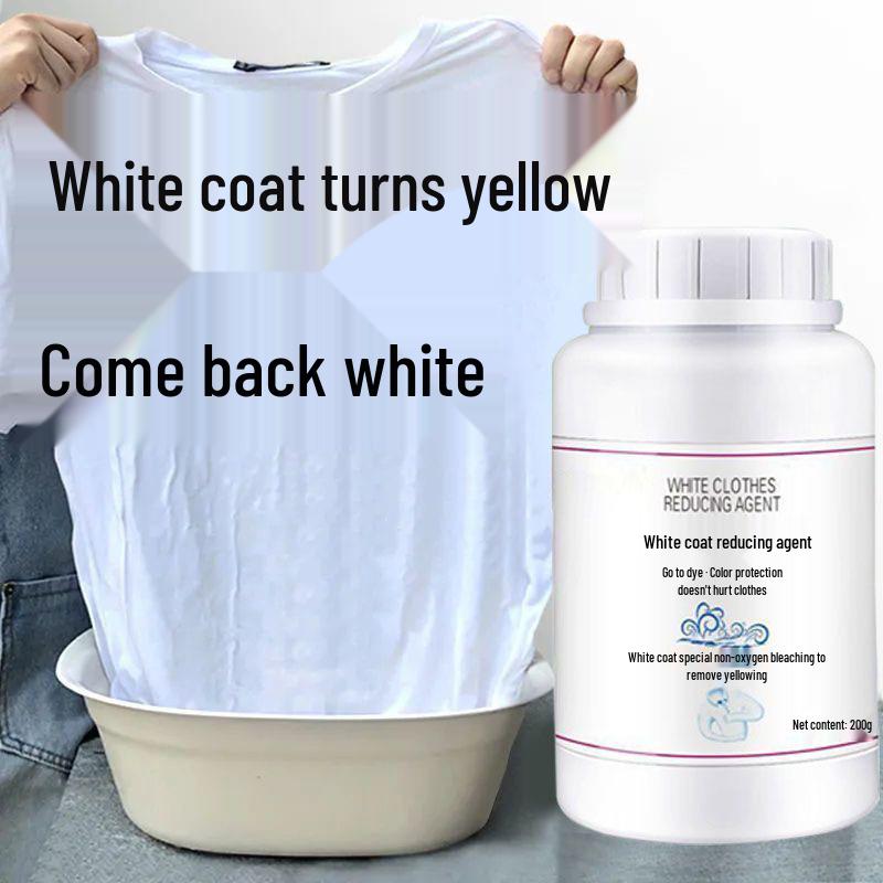 Restore White: Whitening Powder for Yellowed Clothes and Dye Transfer Removal