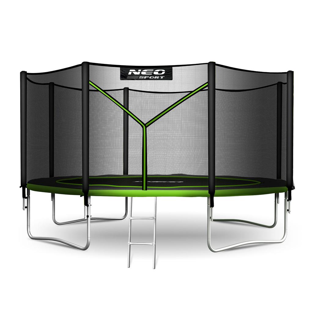 Neo-Sport Garden Trampoline 12Ft/ With Outer Safety Net And Ladder