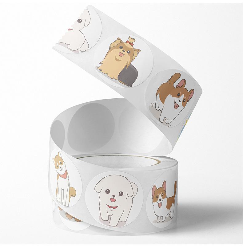 500Pcs Dog Animal Reward Stickers For Envelope Sealing Labels Stationery Supplies Handmade Wedding Gift Decoration Sticker