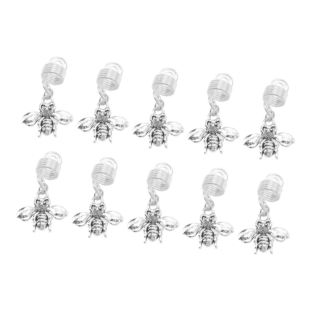 10Pcs Beard Bead Metal Viking Style Hair Beads Bug Insect Design Accessory for Men Women