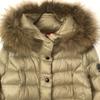 CAPEHORN Raccoon Fur Down Coat 42 Beige Women Used