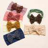 New Autumn Baby Nylon Elastic Headband, Children's Plaid Gold Velvet Hair Accessories, Baby Headband