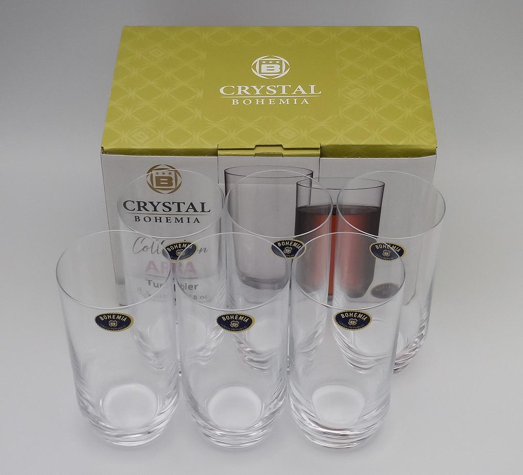 Böhmisches Glas Tschechisches Glas Tumbler ARA 250ml 6er Set