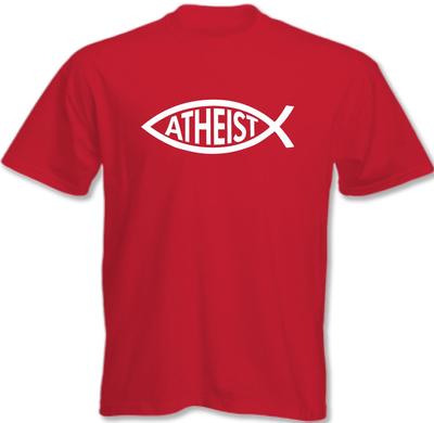 Atheist Unisex T-Shirt Darwin Fish Athiest Lustiger Atheismus