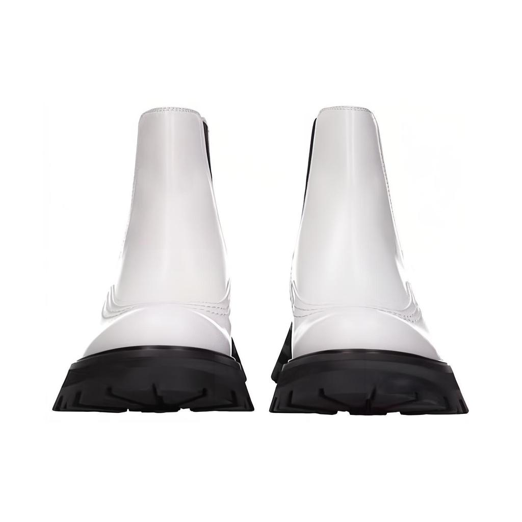 Alexander McQueen Wander Chelsea Boots 'White Black' Women's 666367WHZ849360