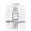 Luxury Women's Quartz Watch Elegant Diamond Dial Stainless Steel Band Waterproof Casual Wristwatch